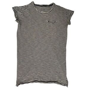 ATM Anthony Thomas Melillo Pima Cotton Tee Dress XS Navy White Stripe Coastal